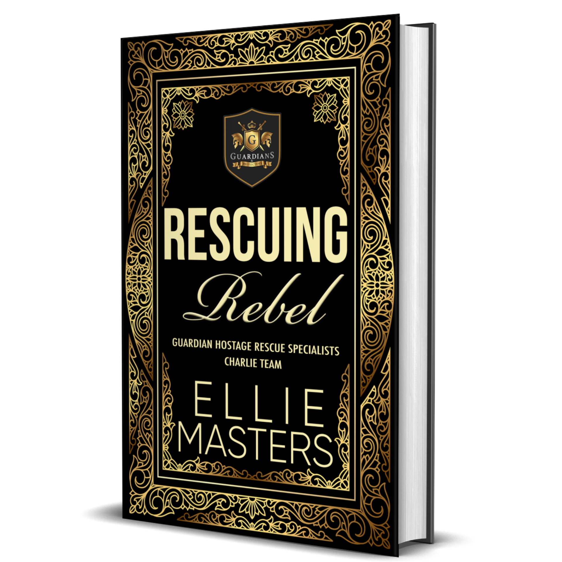 Rescuing Rebel hardback, ellie masters author romantic suspense guardian hostage rescue specialists